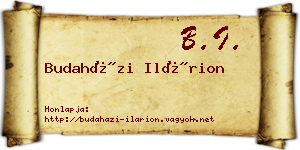 Budaházi Ilárion névjegykártya